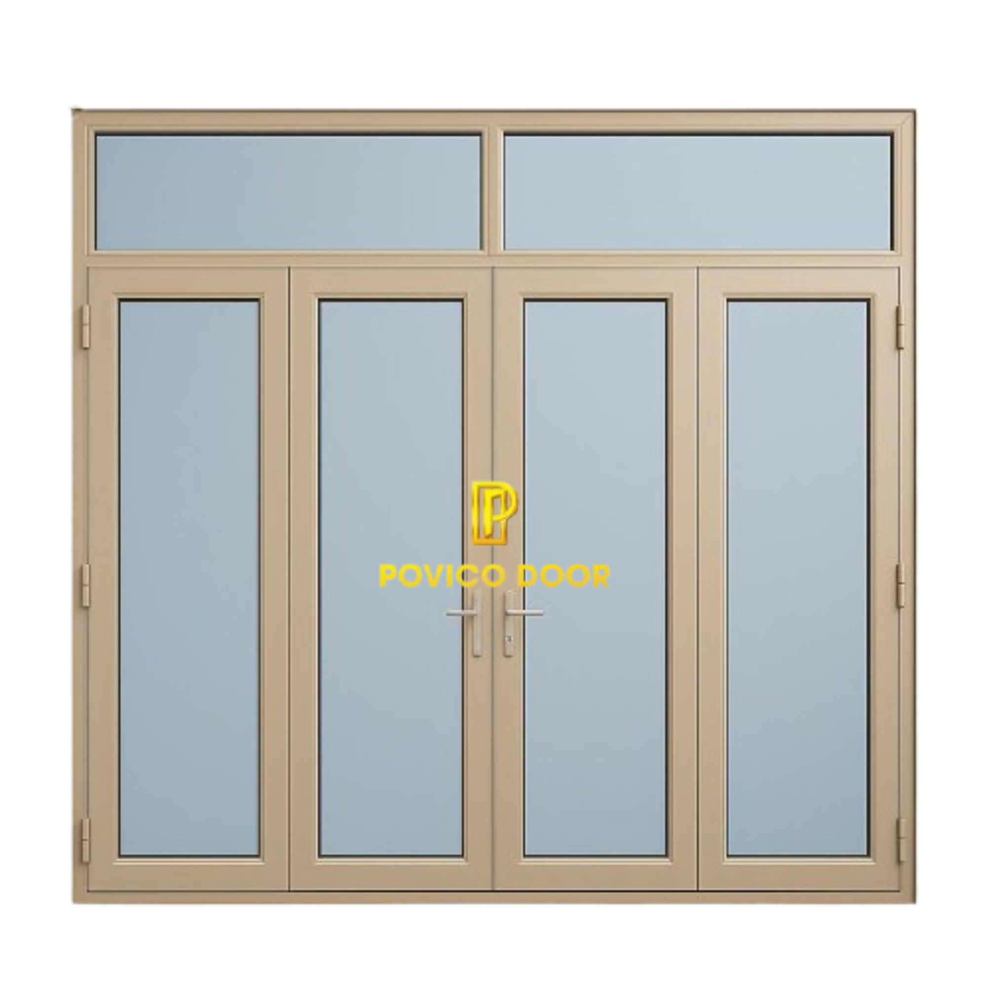 Cửa đi 4 cánh kính theo yêu cầu PVC-302